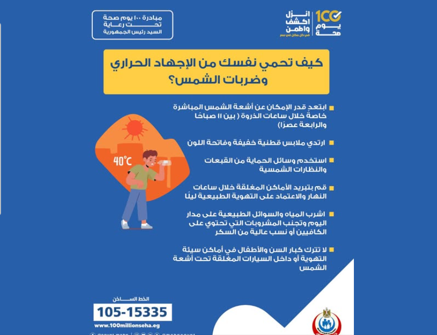 حماية النفس من الإجهاد الحراري وضربات الشمس حماية النفس من الإجهاد الحراري وضربات الشمس